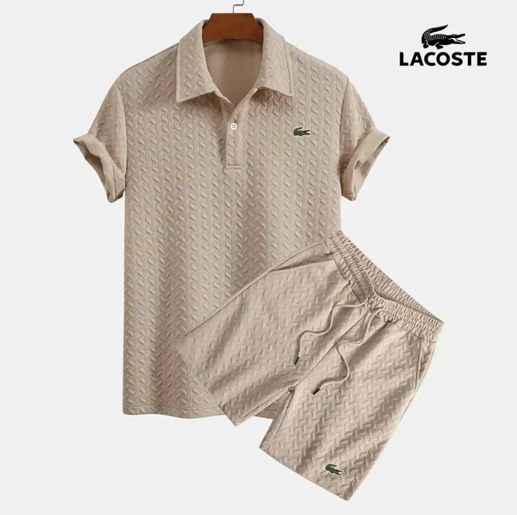 LC™ | Lattice Poloshirt- und Shorts-Ensemble