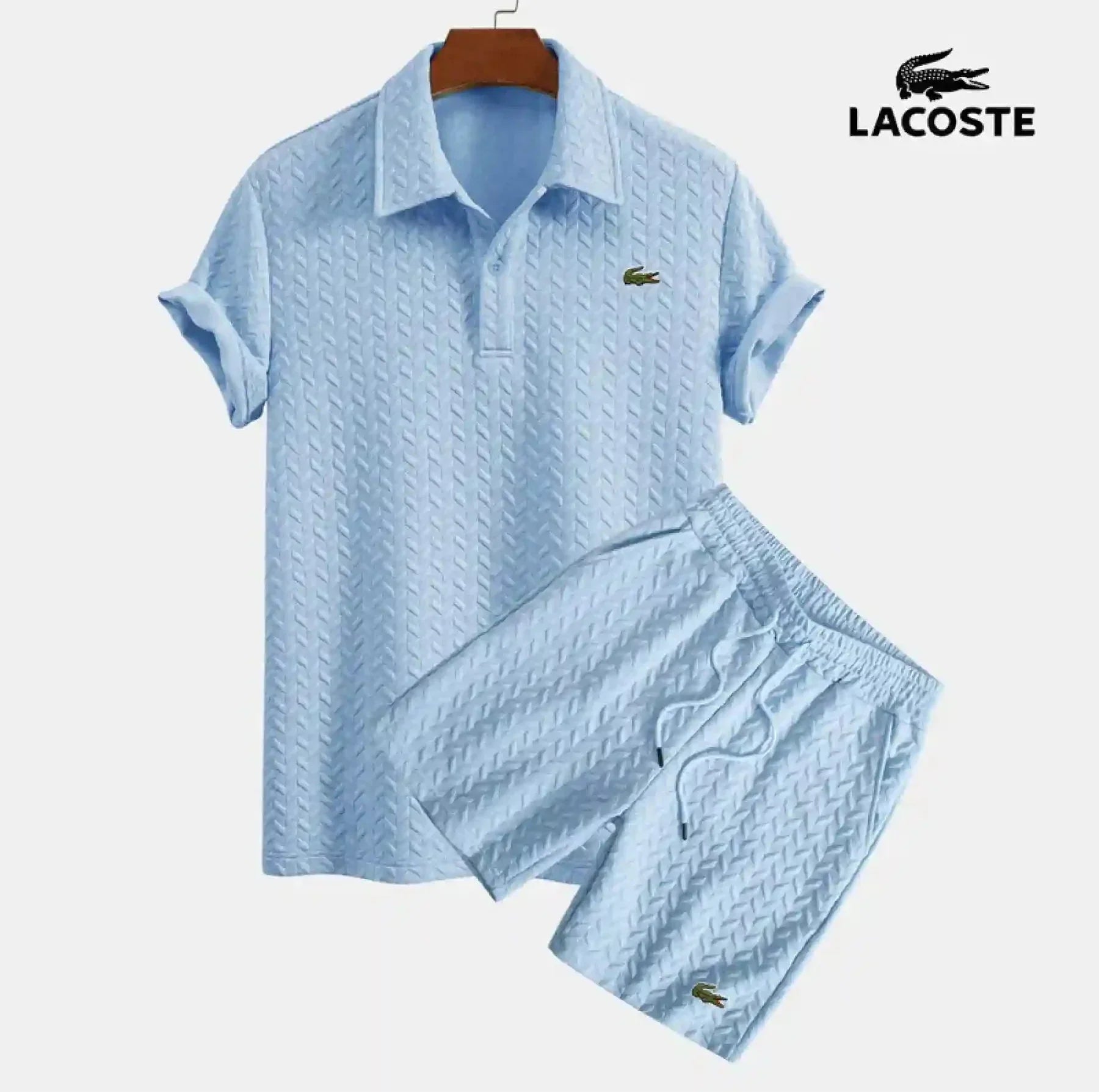 LC™ | Lattice Poloshirt- und Shorts-Ensemble