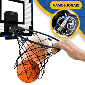 Tragbarer Basketballkorb mit Anzeigetafel und 3 kostenlosen Bällen