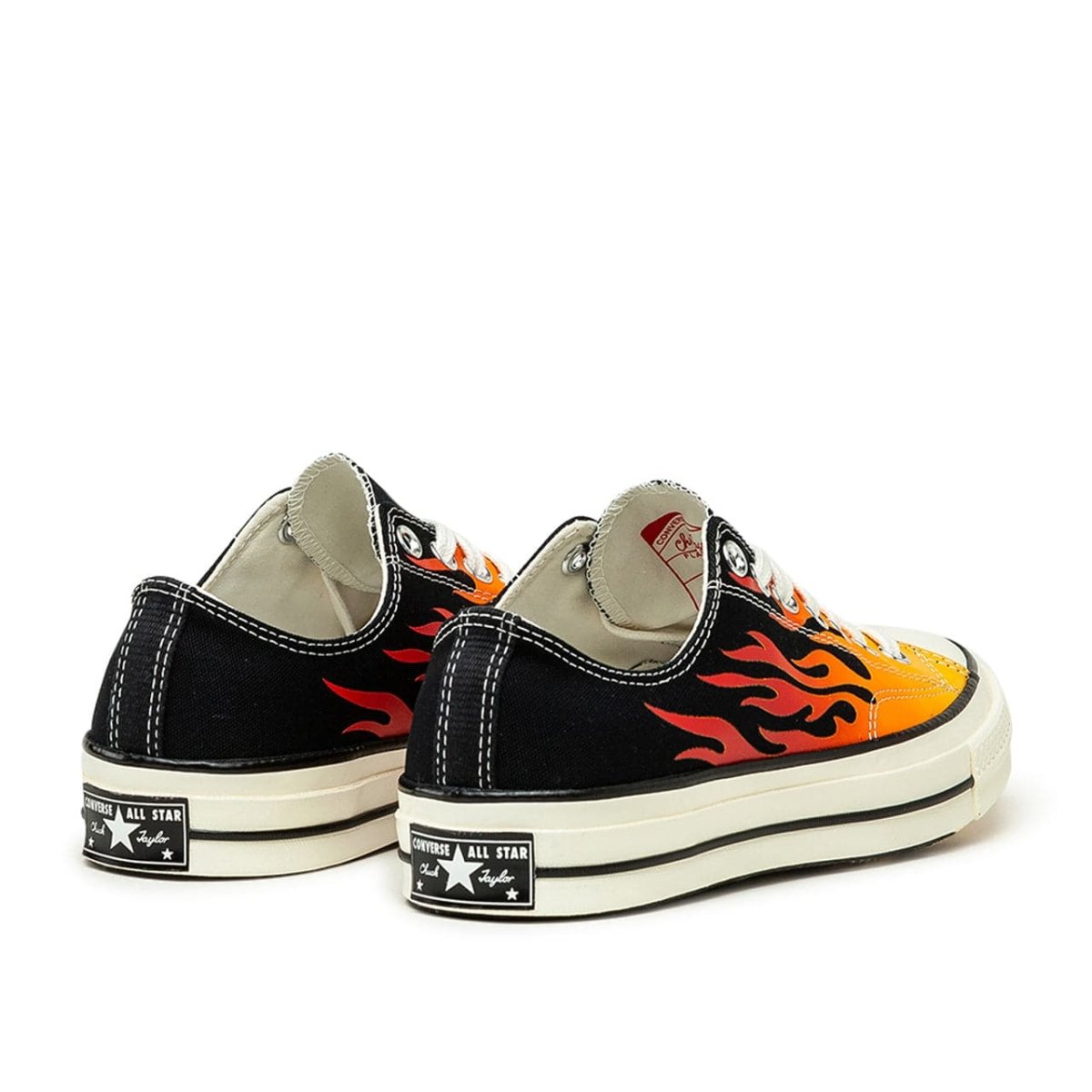Sneaker Low-Top „Retro Print“ (Schwarz/Rot/Orange)