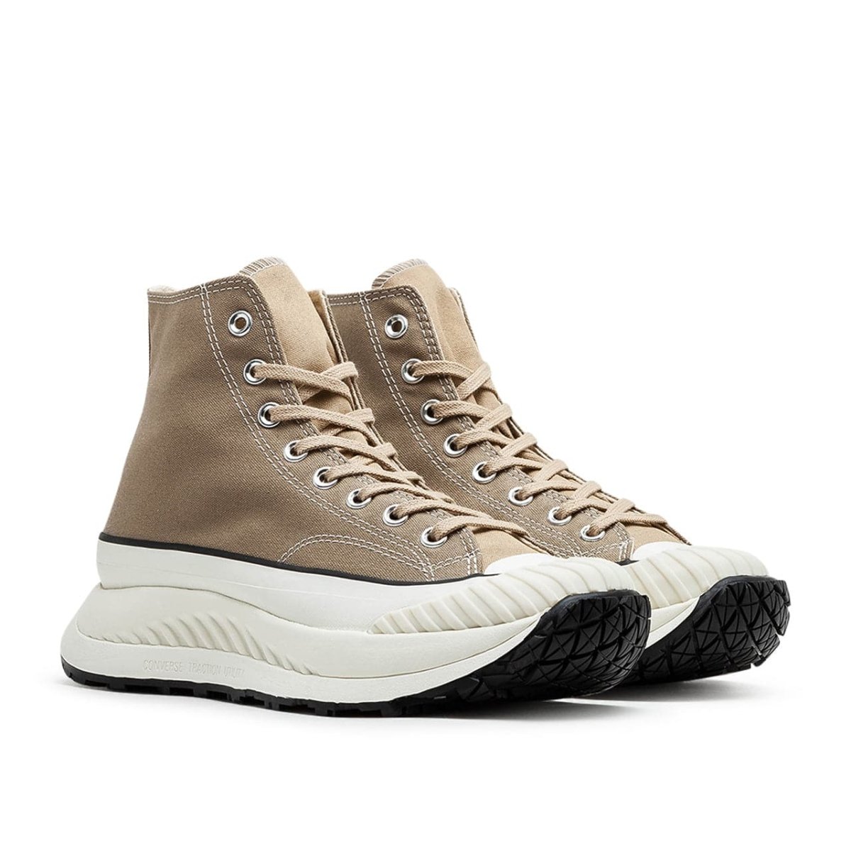Klassische High-Top-Sneaker (Braun / Weiß)