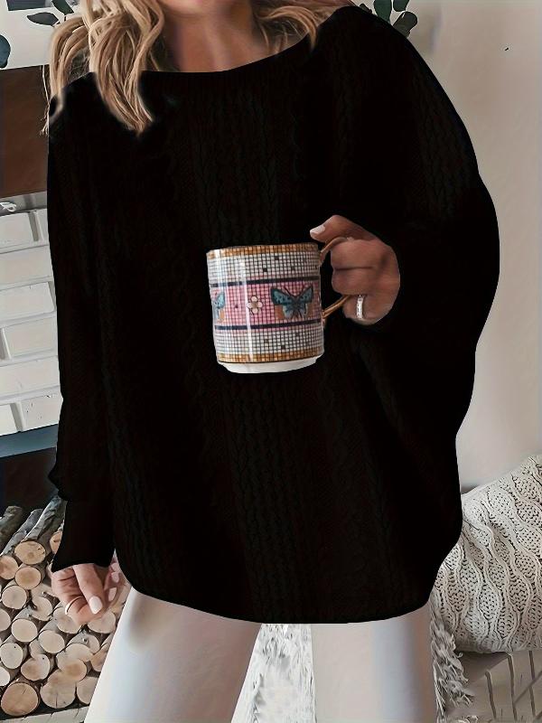 Grober Strickpullover mit Rundhalsausschnitt für Katzen