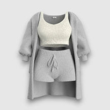 3-teiliges Luxus-Pyjama-Set