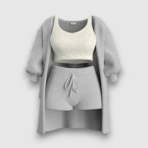 3-teiliges Luxus-Pyjama-Set