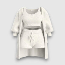 3-teiliges Luxus-Pyjama-Set
