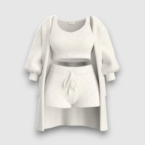 3-teiliges Luxus-Pyjama-Set
