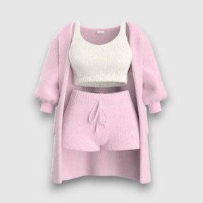 3-teiliges Luxus-Pyjama-Set