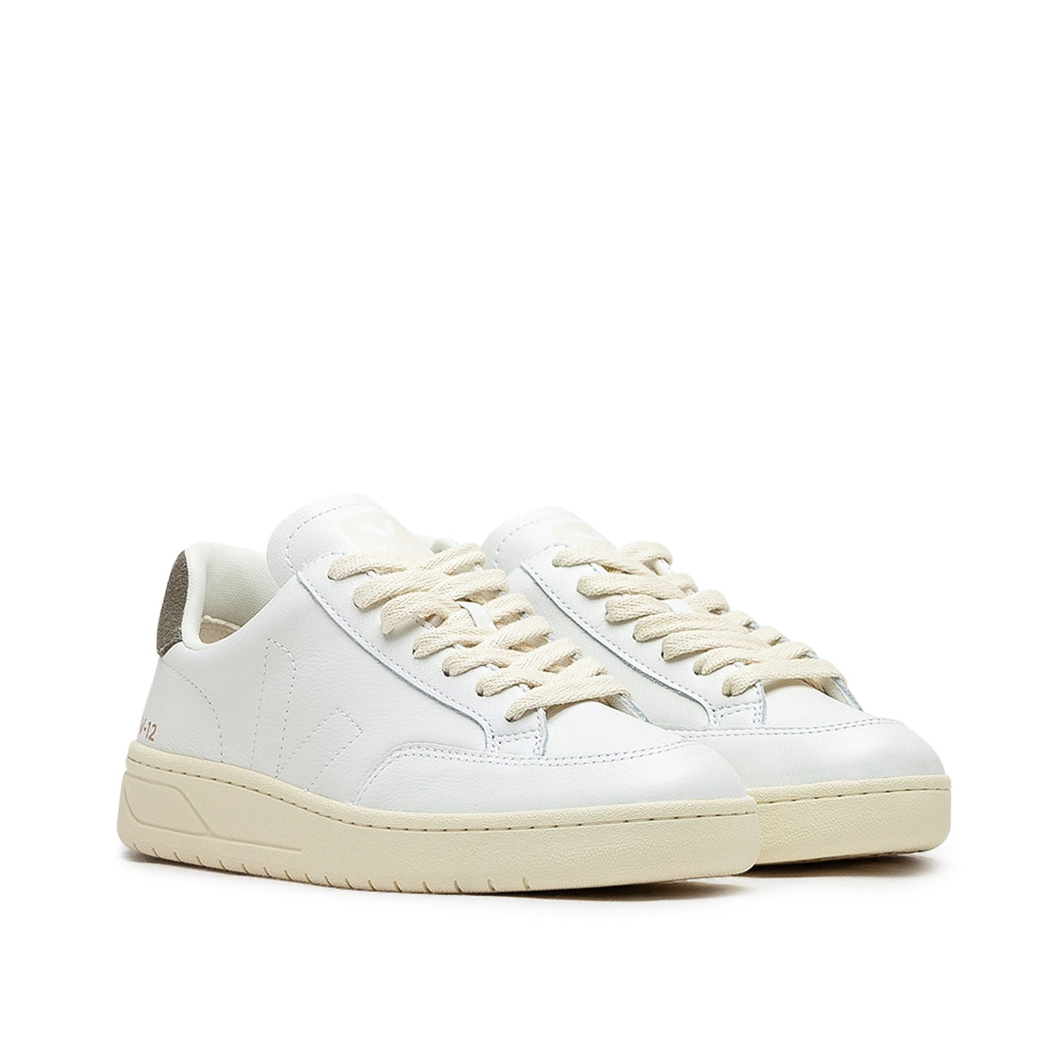 V-12 Stitch O.T. Ledersneaker für Damen (Weiß / Oliv)