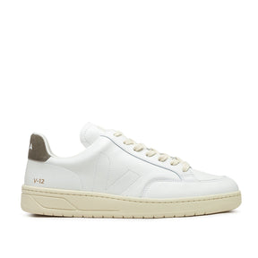 V-12 Stitch O.T. Leder-Sneakers (Weiß / Oliv)