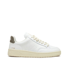 V-12 Stitch O.T. Ledersneaker für Damen (Weiß / Oliv)