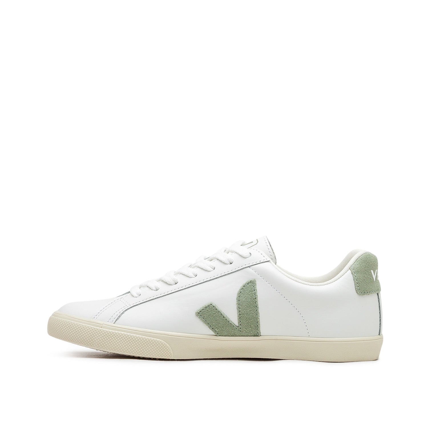 Damen Esplar Ledersneaker (Weiß / Oliv)