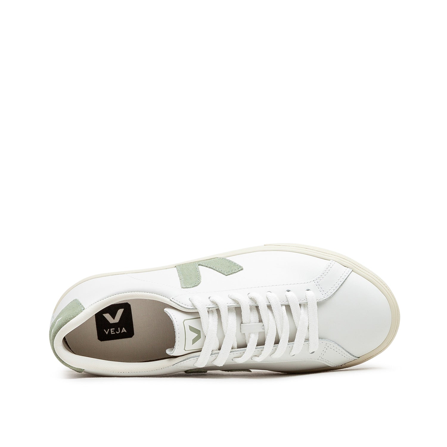 Damen Esplar Ledersneaker (Weiß / Oliv)