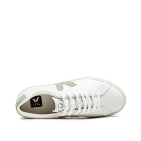 Damen Esplar Ledersneaker (Weiß / Oliv)