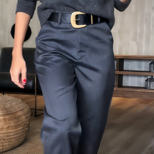 Gestreifte Hose mit hohem Bund