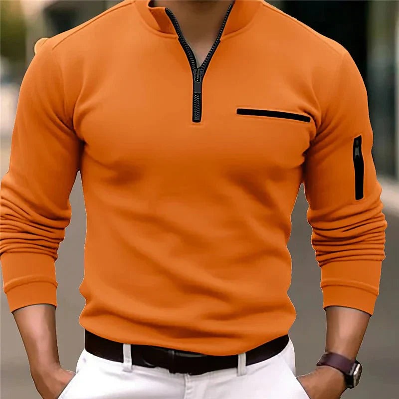 Langarm-Poloshirt