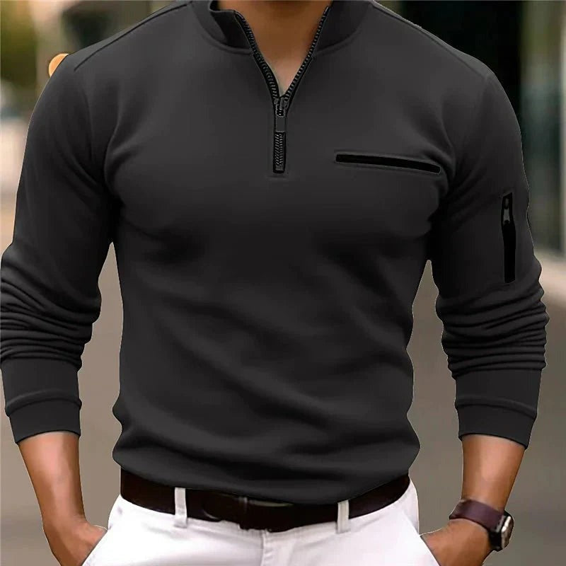 Langarm-Poloshirt